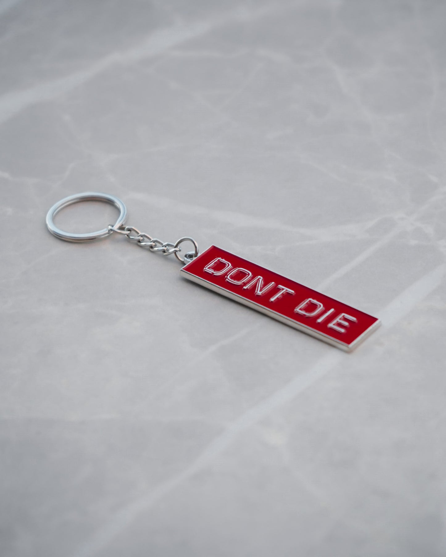 Metal Keychain Red